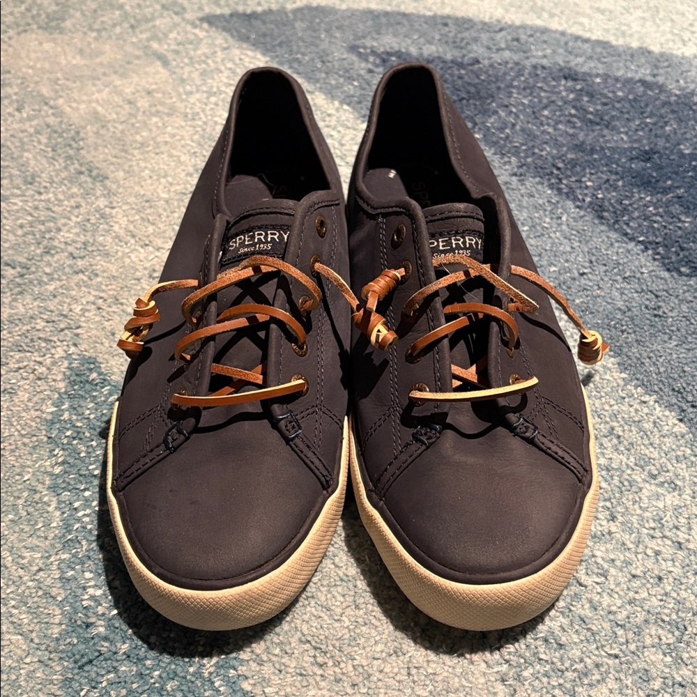 Sperry Top Sider Leather Sneakers, Women’s Sz 9
